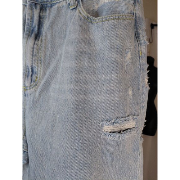 White Birch Womens Light Blue Distressed Denim Jeans XL - Picture 9 of 12